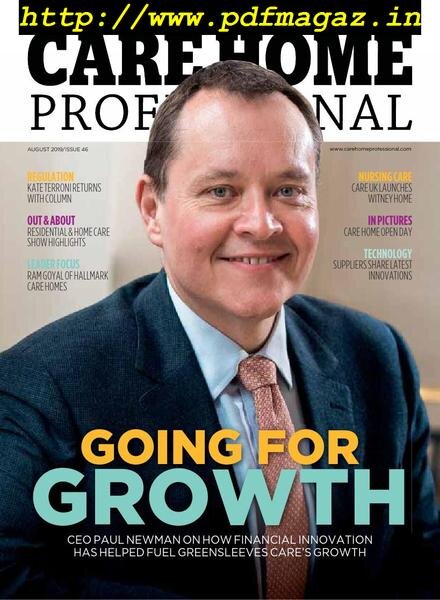 Care Home Professional – August 2019 Cover