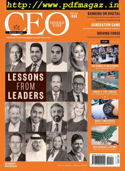 CEO Middle East – August 2019 Cover