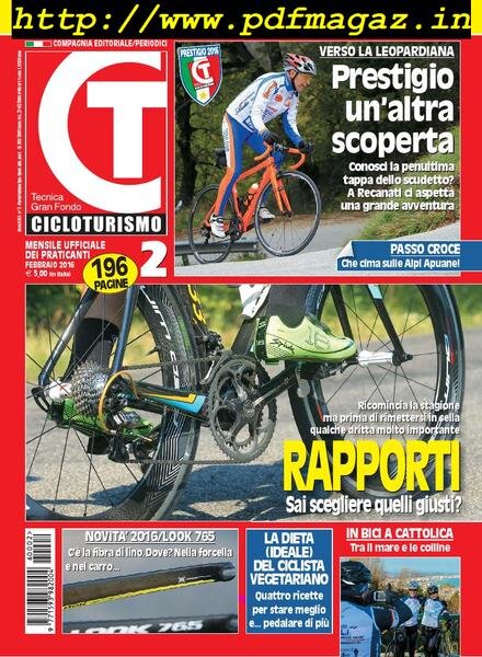 Cicloturismo – Febbraio 2016 Cover
