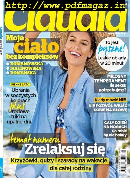 Claudia Poland – Sierpien 2019 Cover