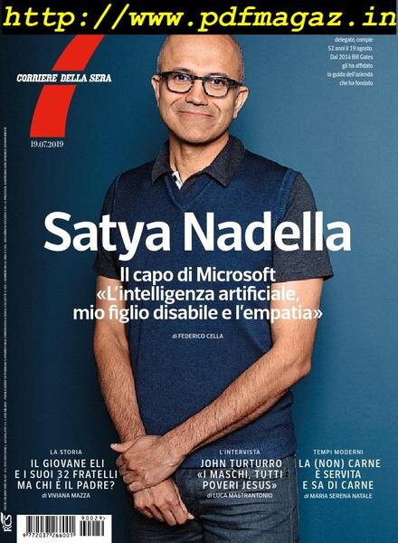 Corriere della Sera Sette – 19 luglio 2019 Cover