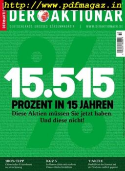 Der Aktionar – 01 August 2019