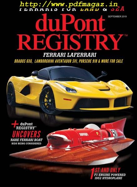 duPont Registry – September 2019 Cover
