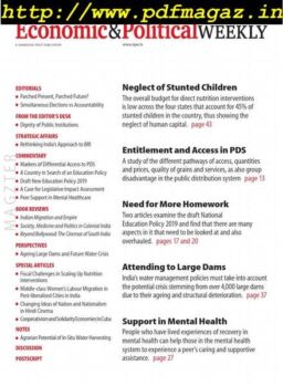 Economic & Political Weekly – July 2019