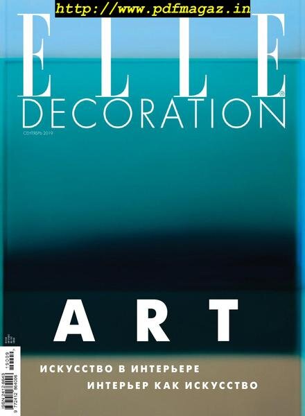 Elle Decoration Russia – September 2019 Cover