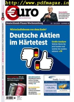 Euro am Sonntag – 10 August 2019