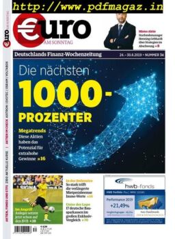 Euro am Sonntag – 24 August 2019
