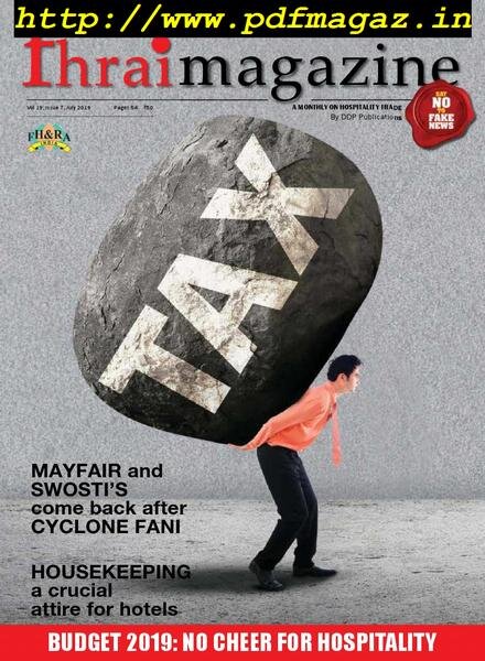 FHRAI Magazine – July 2019 Cover