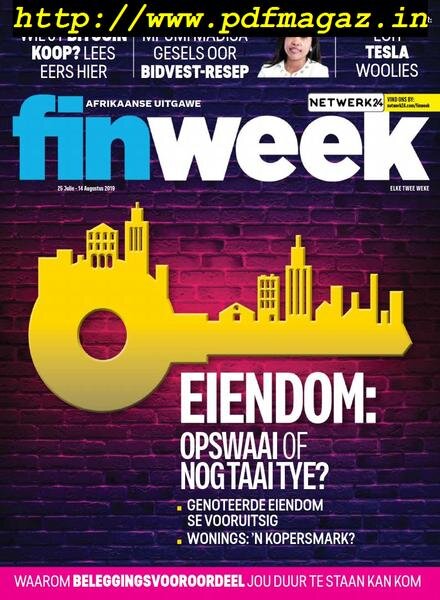 Finweek Afrikaans Edition – Julie 19, 2019 Cover