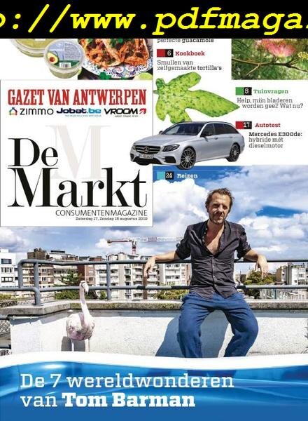 Gazet van Antwerpen De Markt – 17 augustus 2019 Cover