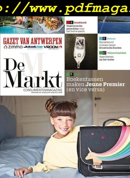 Gazet van Antwerpen De Markt – 24 augustus 2019 Cover