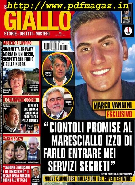 Giallo – 21 Agosto 2019 Cover