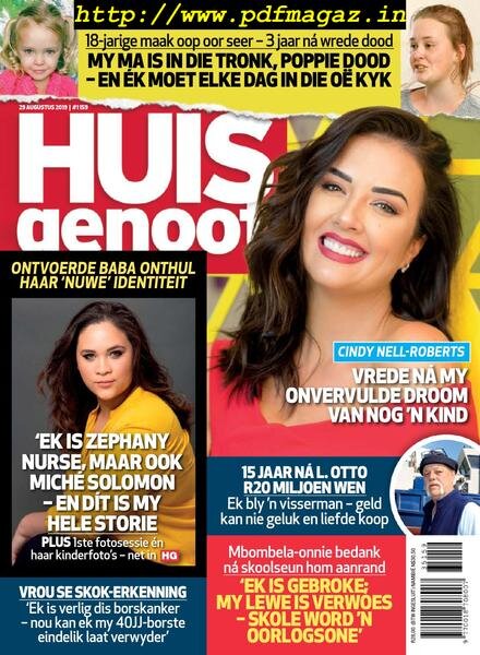 Huisgenoot – 29 Augustus 2019 Cover