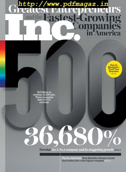 Inc Magazine – September 2019 Cover