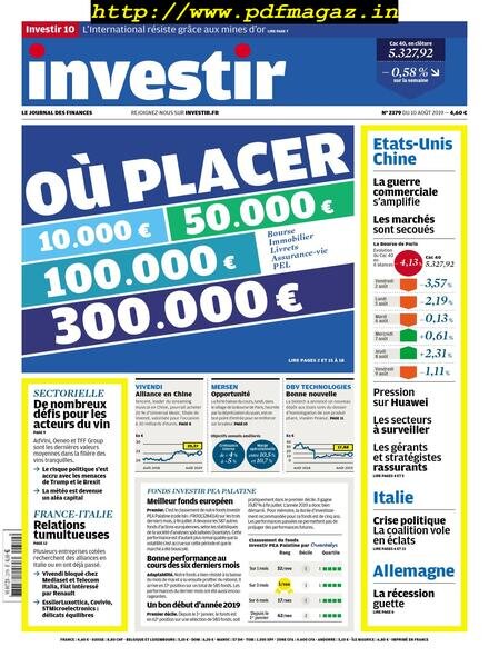 Investir – 10 Aout 2019 Cover