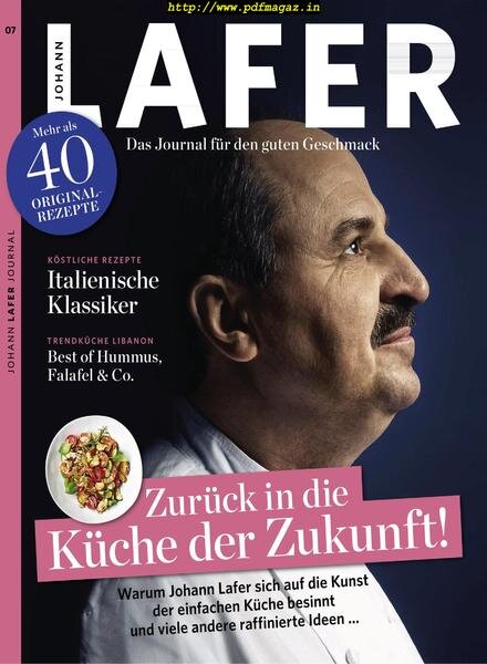 Johann Lafer Journal – Mai 2019 Cover