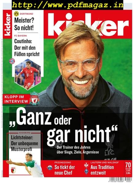 Kicker – 26 August 2019 Cover