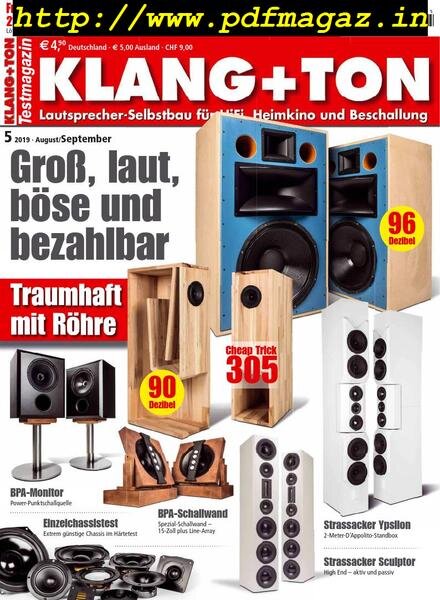 Klang & Ton – August-September 2019 Cover