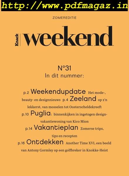 Knack Weekend – 31 Juli 2019 Cover