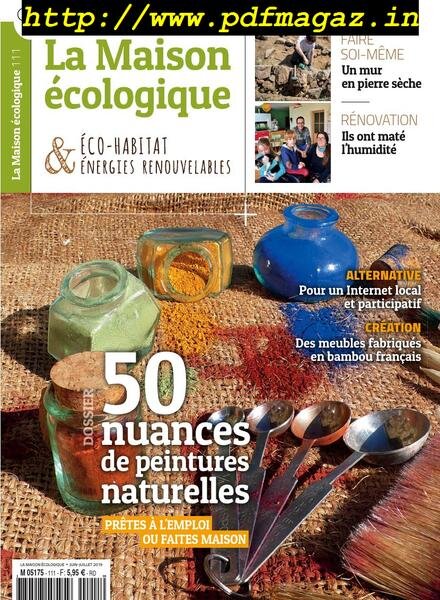 La Maison ecologique – juin-juillet 2019 Cover