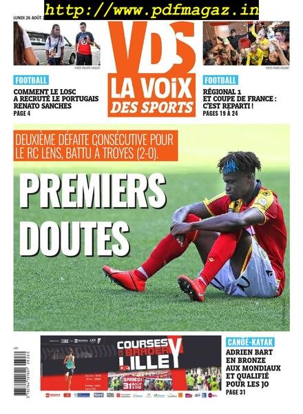 La Voix des Sports Flandres – 26 aout 2019 Cover