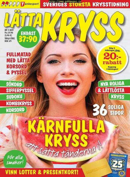 Latta kryss – 01 augusti 2019 Cover