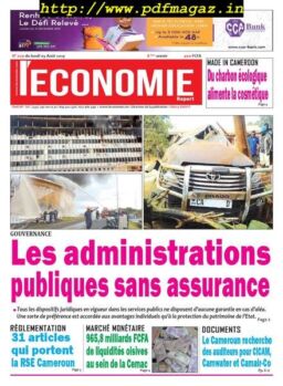 Le quotidien de l’economie magazine Afrique – 05 aout 2019