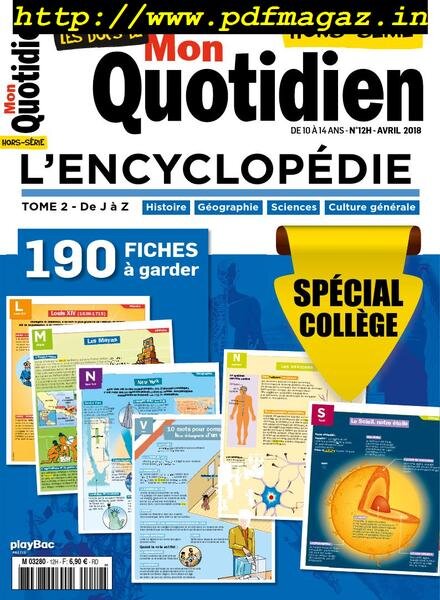Les Docs de mon Quotidien – avril 2018 Cover