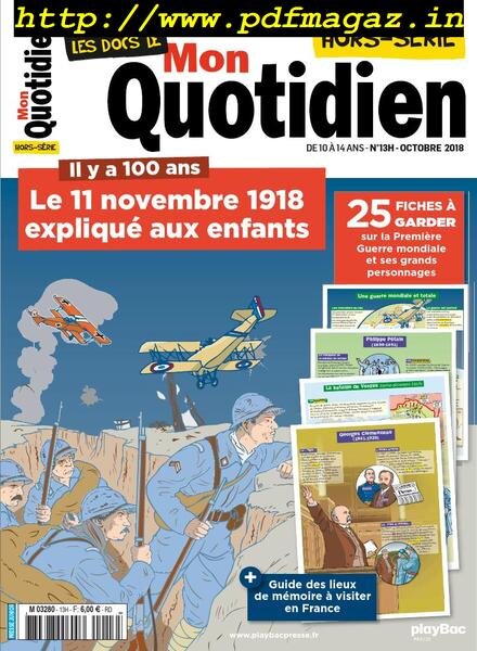 Les Docs de mon Quotidien – octobre 2018 Cover