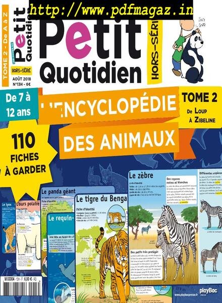 Les Fiches du Petit Quotidien – aout 2018 Cover