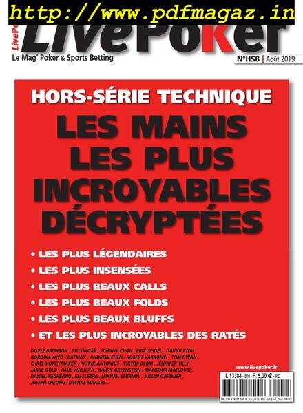 Live Poker – Hors-Serie – 02 aout 2019 Cover