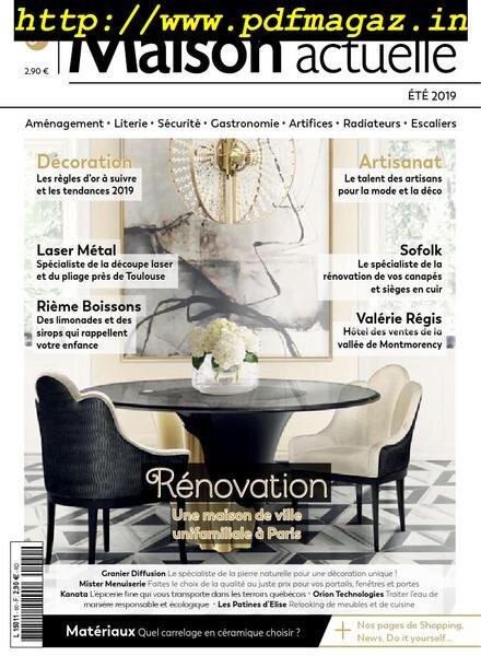 Maison Actuelle – aout 2019 Cover