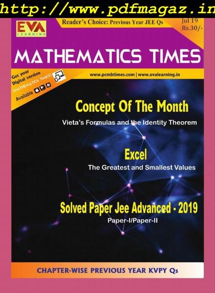 Mathematics Times – July 2019 Cover