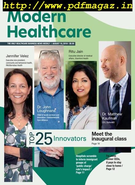 Modern Healthcare – August 19, 2019 Cover