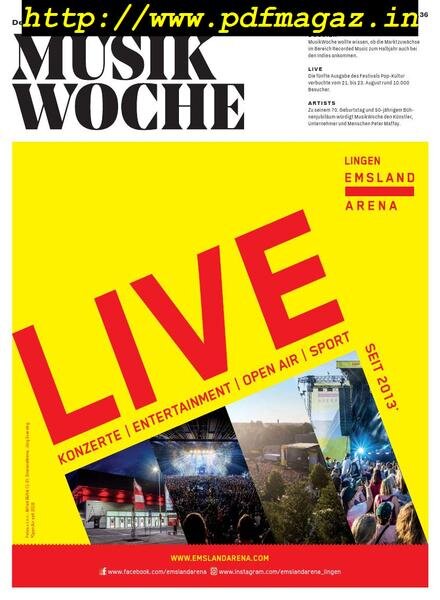 Musikwoche – 2 September 2019 Cover