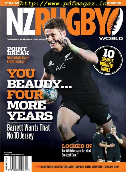 NZ Rugby World – August-September 2019 Cover