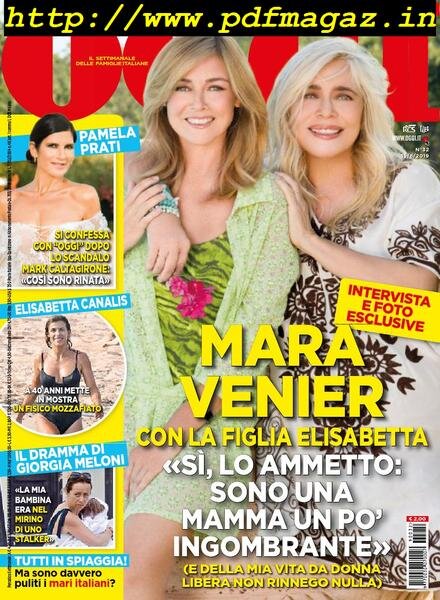 Oggi – 15 agosto 2019 Cover