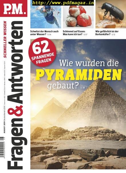 P.M Fragen & Antworten – August 2019 Cover