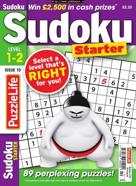 PuzzleLife Sudoku Starter – August 2019 Cover