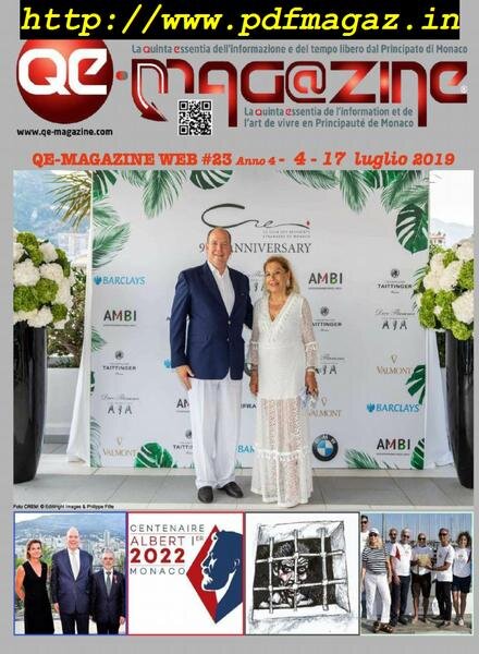 QE-MAGAZINE, PRINCIPATO DI MONACO – luglio 09, 2019 Cover