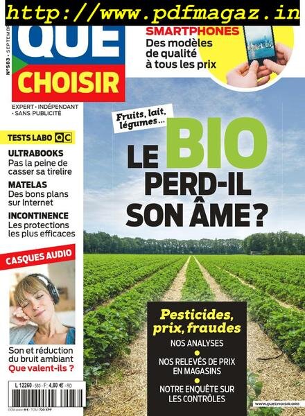 Que Choisir – Septembre 2019 Cover
