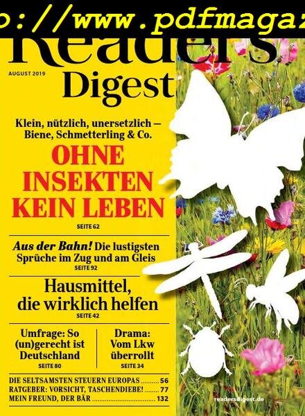 Reader’s Digest Germany – August 2019 Cover
