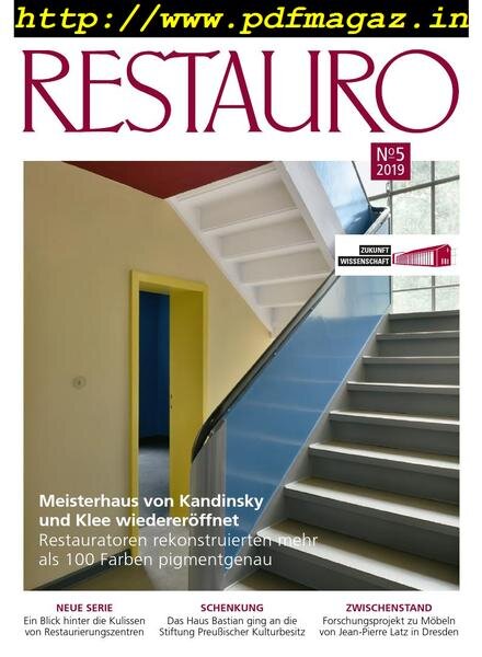 Restauro – August 2019 Cover