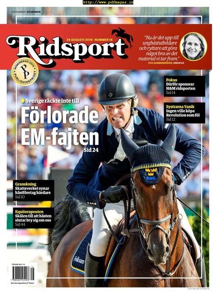 Ridsport – 29 augusti 2019 Cover