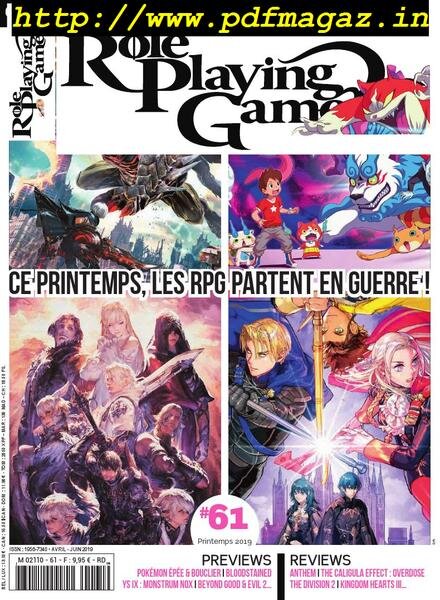Role Playing Game – avril 2019 Cover