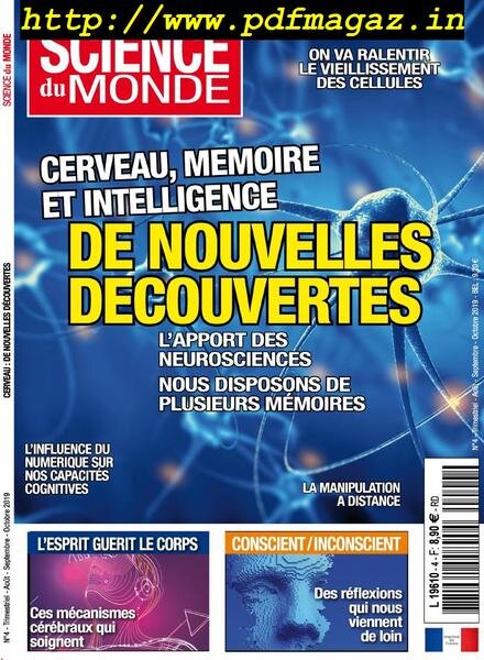 Science du Monde – aout 2019 Cover
