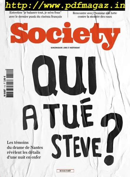 Society – 08 aout 2019 Cover