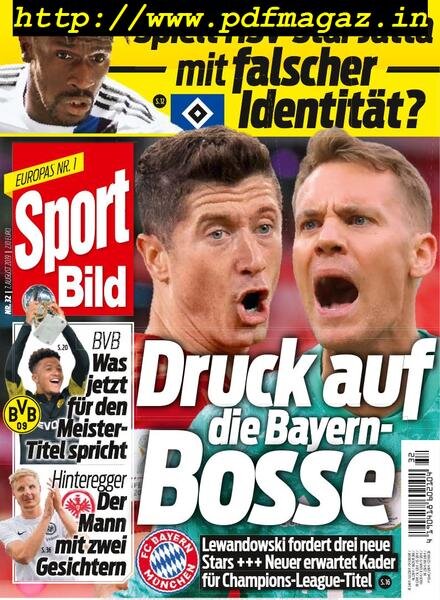Sport Bild – 07 August 2019 Cover