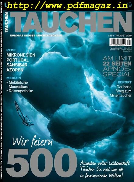 Tauchen – Juli 2019 Cover
