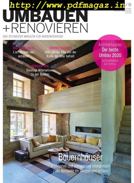 Umbauen + Renovieren – September-Oktober 2019 Cover
